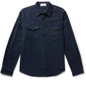 Alex Mill Chamois Frontier Shirt Button Down Navy Blue Size Medium NWT $165
